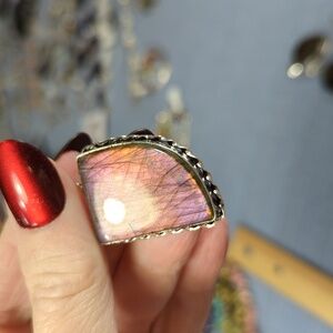 Purple Flash Labradorite Pendant